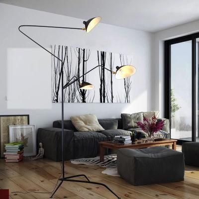 Loft Stand Floor Lamp for Living Room Bar Studio Serge Mouille Mcl Tripod Industrial Floor Lamp (WH-VFL-03)