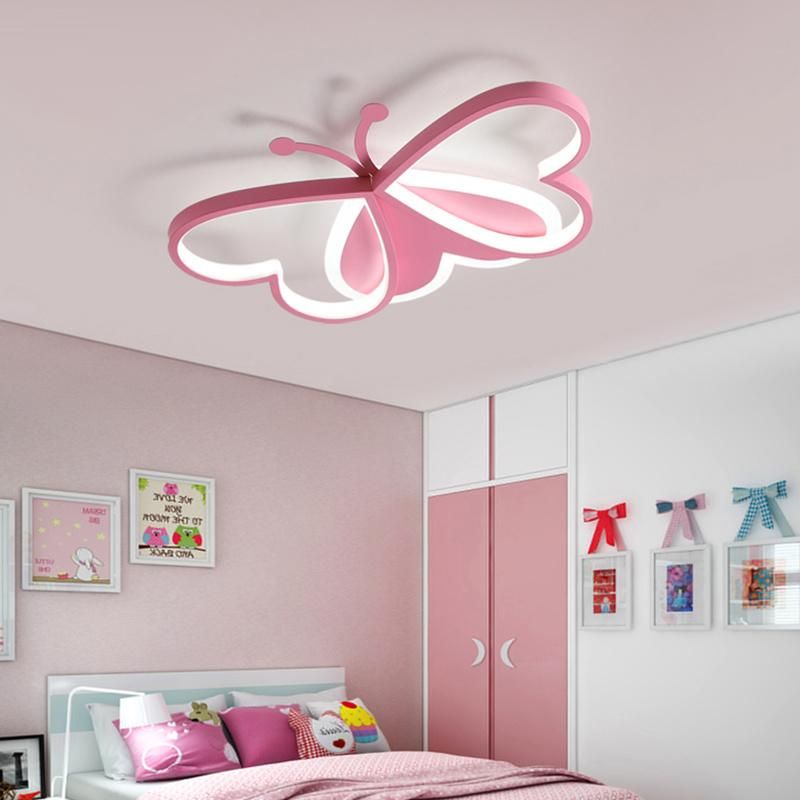 Butterfly Chandelier Kids Nordic Children′s Room Bedroom Decor LED Lamp Lights (WH-MA-175)