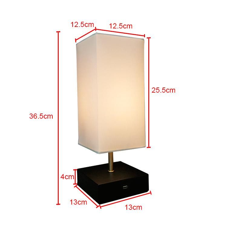 Jlt-9401 Home Creative Convenience Bedroom Bedside Desk Light Touch Dimming Table Lamp with USB Charging Port