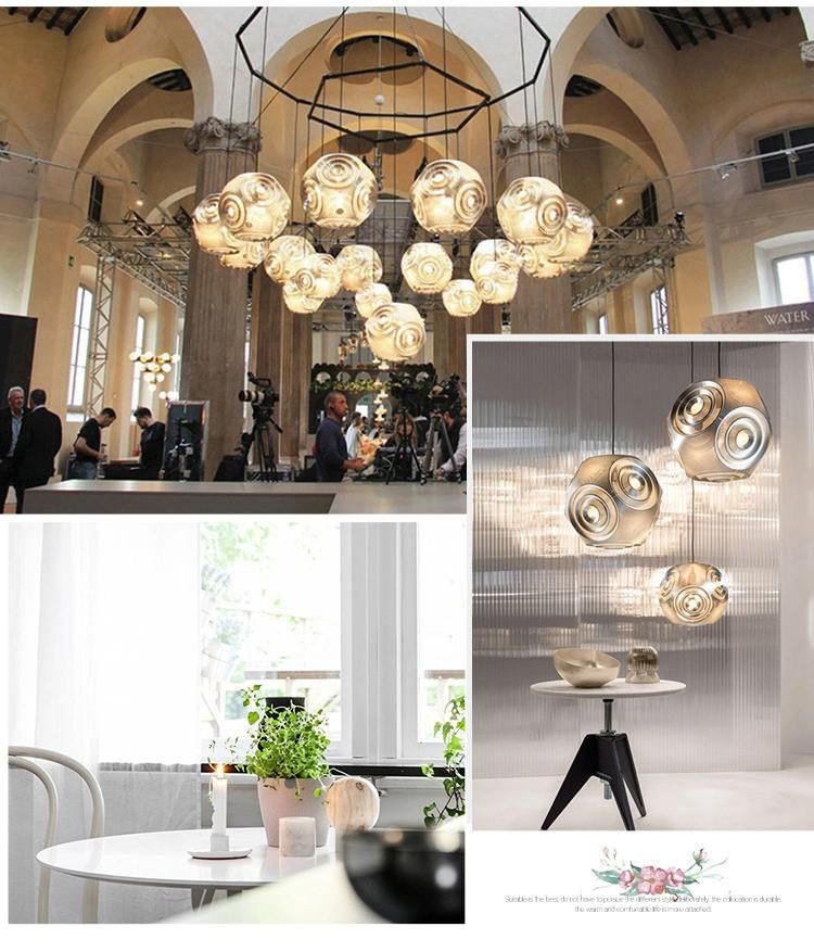 Newest Design Diamond Irregular Ball Hotel Replica Stainless Steel Pendant Lamp