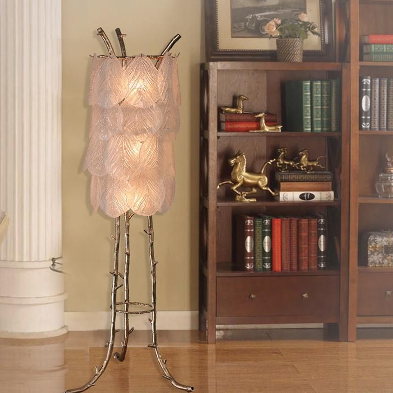 Hotel Project Floor Lamp with Crystal Glass Shade