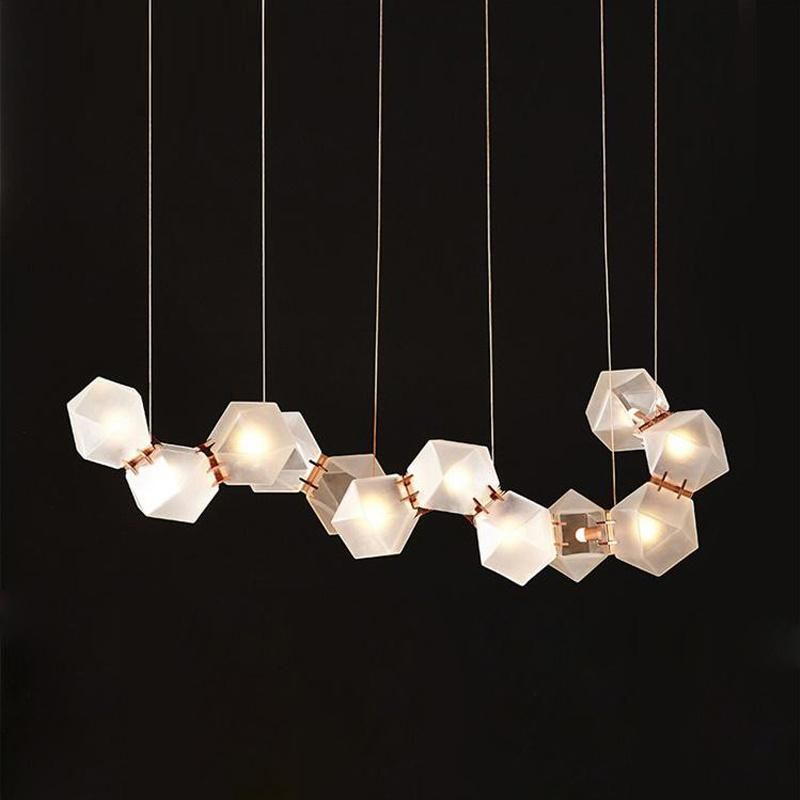 Creative Splicing White Chandelier Restaurant Bedroom Dining Room Pendant Lamp