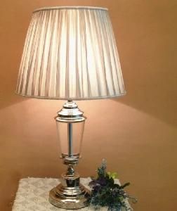Phine 90195 Clear Crystal Table Lamp with Fabric Shade