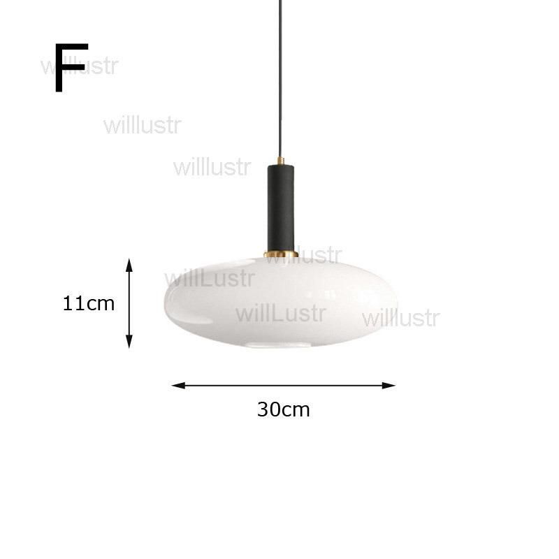Nordic Glass Pendant Light Round Oval Cylinder Milk White Pendant Light Hotel Restaurant Study Pendant Light (WH-AP-121)