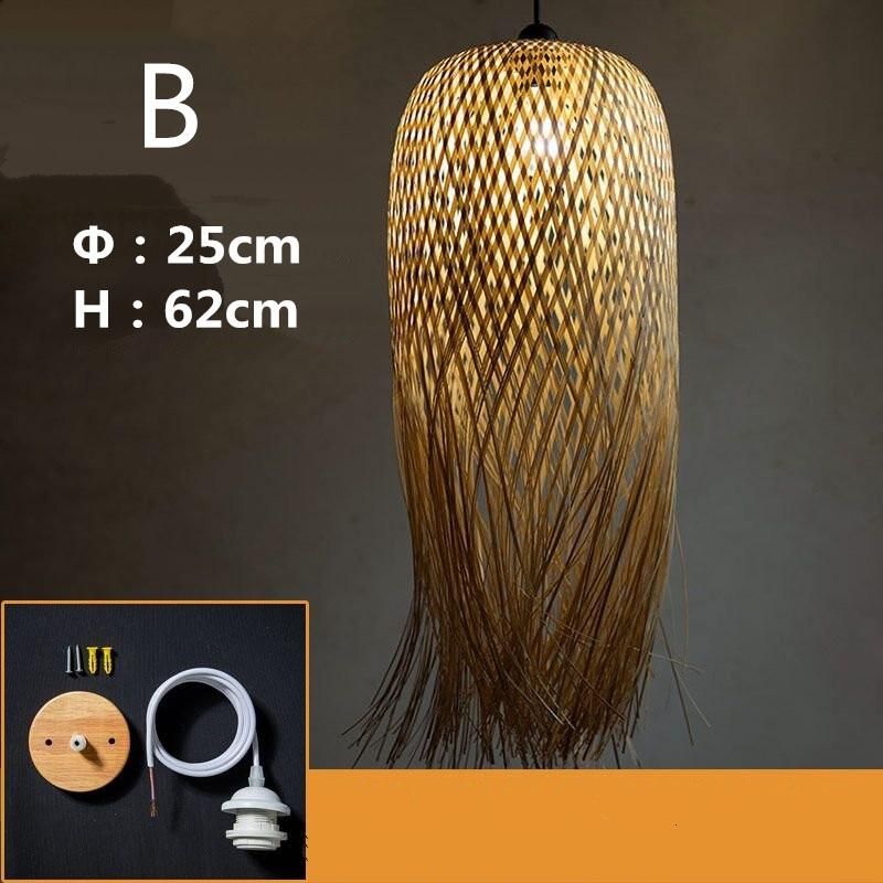 Japanese Tea Room Bamboo Pendant Lights Lighting Vintage Indoor Home Decor Designer Pendant Light (WH-WP-28)