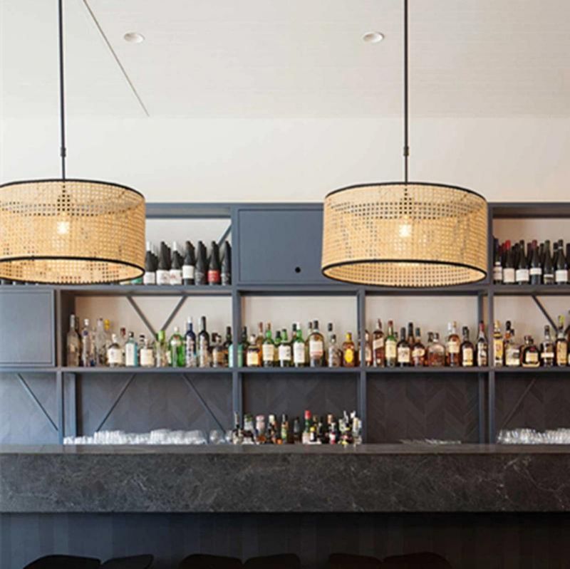 Japanese Pendant Light Modern Rattan Pendant Light for Living Room Dining Room Tatami Lamp Suspension Lamp (WH-AP-188)