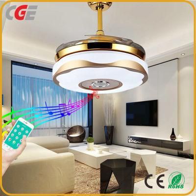 Bladeless Ceiling Fan Bluetooth Brushless Motor Ceiling Fan with Lamps Hidden Blades Decorative Ceiling Fan