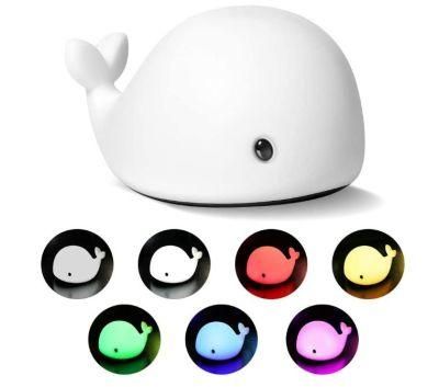 LED Silica Night Light RGB Indoor Restaurant Bedroom Home Decorative Lighting Waterproof Dolph Shape Decoration LED Indoor Night Light for Kids