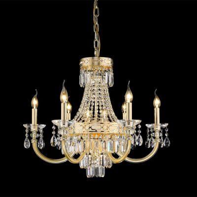 Bronze Gold Big Hotel Hanging Living Room Custom Copper Brass Luxury Modern K9 Crystal Chandelier Lighting for High Ceilings