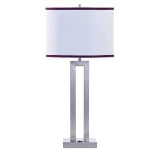Brushed Nickel Body Hotel Table Lamp with E26/E27