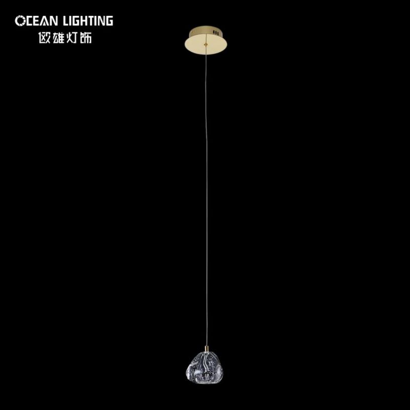 Golden Warm Lighting 3000K Spherical Metal 1*3W Crystal Chandelier Luxury