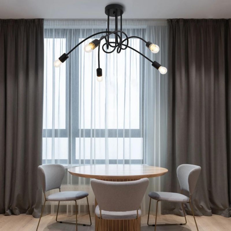 Home Decoration Classical 5*E27 Black Color Pendant Home LED Chandelier Pendant for Dining