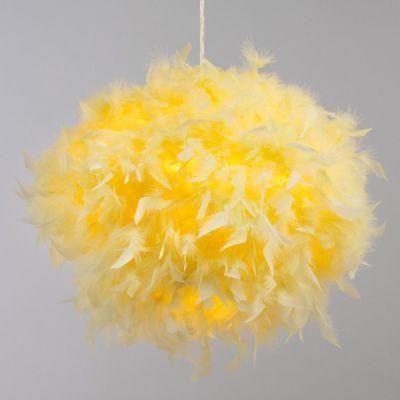 Feather Shade LED Light Bulb Pendant Lighting Lamp