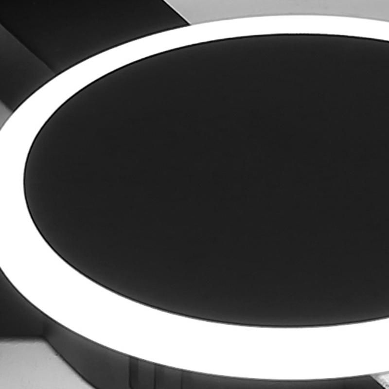 Round Ceiling Lamp Sitting Room Light Modern Black and White Light