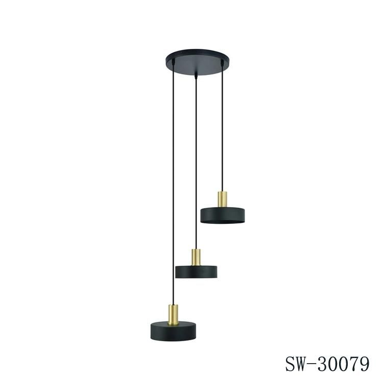 Modern Contemporary Minimalist Circle Globe Dining Room Ceiling Hanging Black LED Chandeliers Pendant Lights