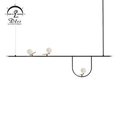 Modern Indoor Hanging Lighting Glass Ball LED Pendant Lamp