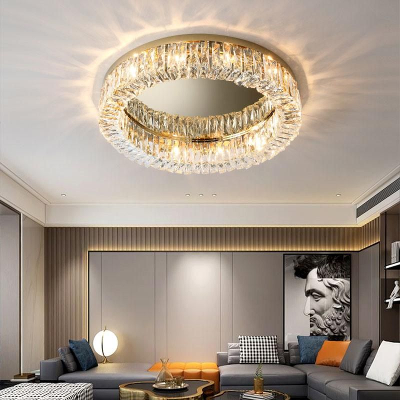 Modern Crystal Ceiling Lamp Creative Living Room LED Lighting Bedroom Pendant Light