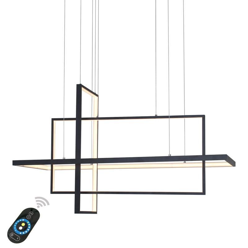 Modern Cube Square Aluminium LED Simple Living Room Villa Chandelier Pendant Lamp