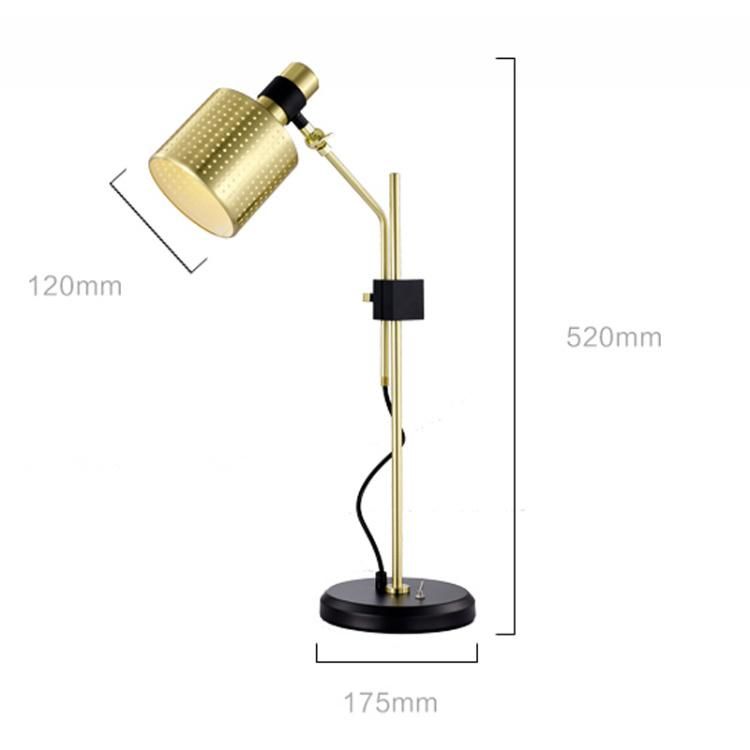 Latest Decorative Modern Hotel Desk Table Lamp, Also Fit for Living Room, Bedroom, in Bronze