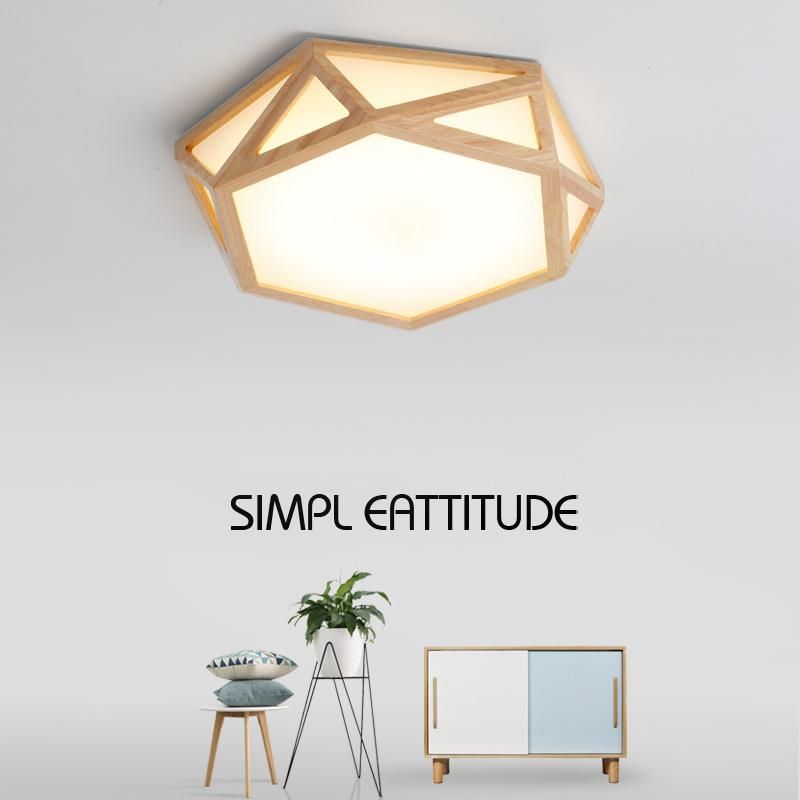 Chinese Modern Wooden Decoration Style Ceiling Light Suppliers