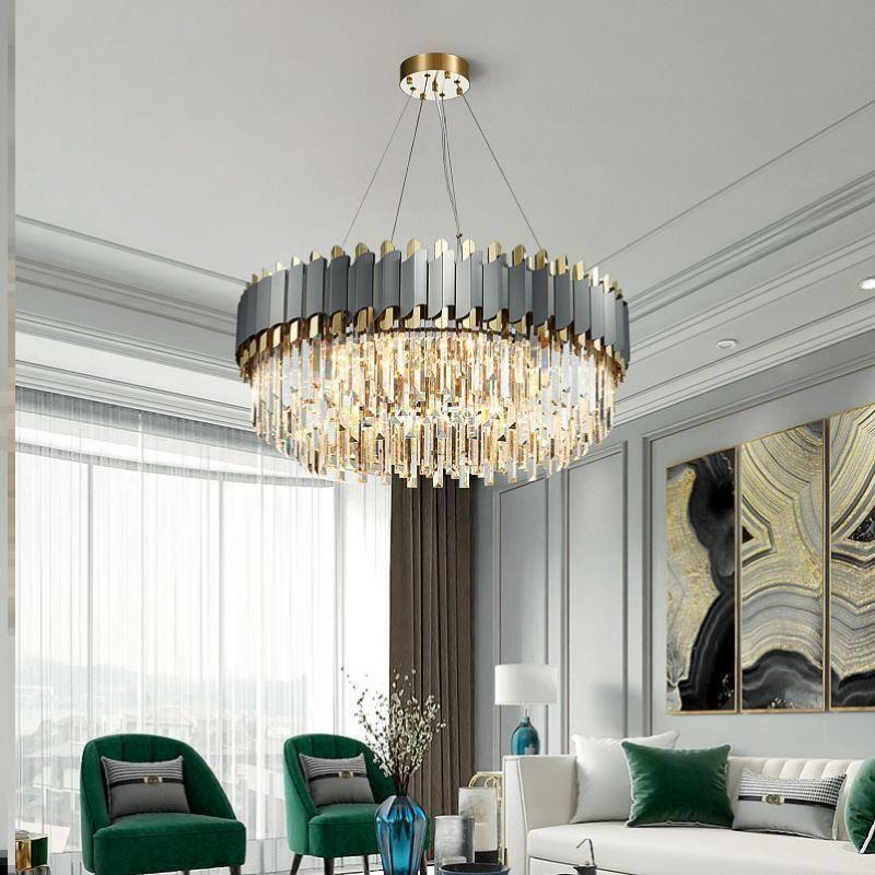 2021 New Nordic Living Room Crystal Chandelier Post-Modern Dining Room Lamp