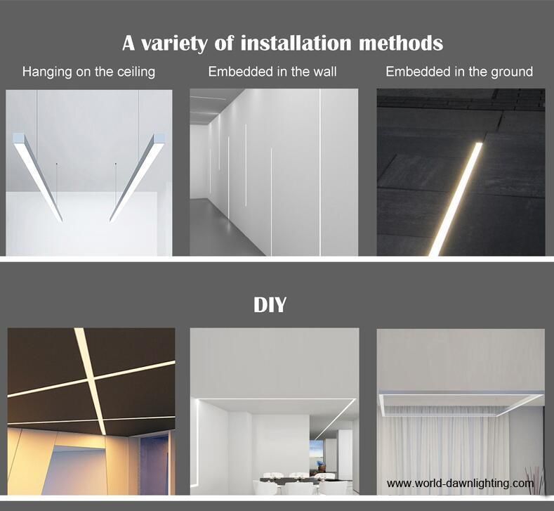 Suspended Profile Linear Light LED Aluminum Profile for LED Strip Light