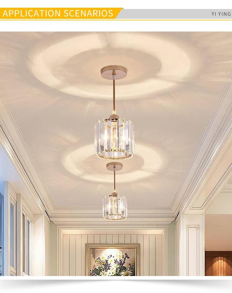 Nordic Modern LED Chandelier Hotel Restaurant Luxury Crystal Ceiling Lamp