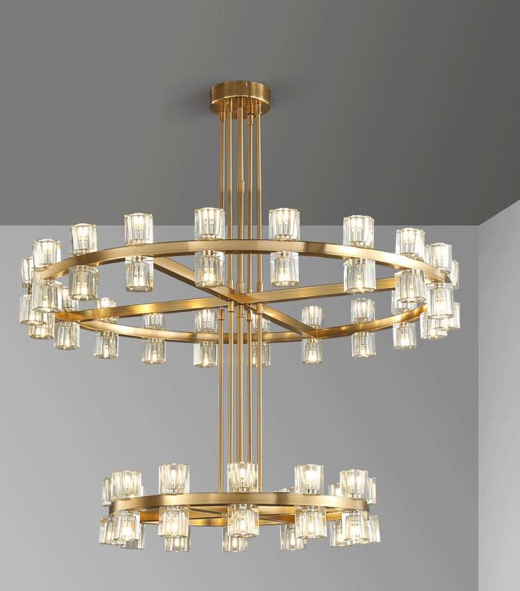 Custom Lighting Modern Gold Crystal Chandelier for Living Room, Villa, Hotel, Accept Custom Made