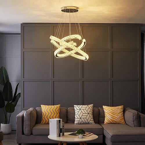 LED Crystal Pendant Light Modern Hanging Lighting for Indoor Decoration