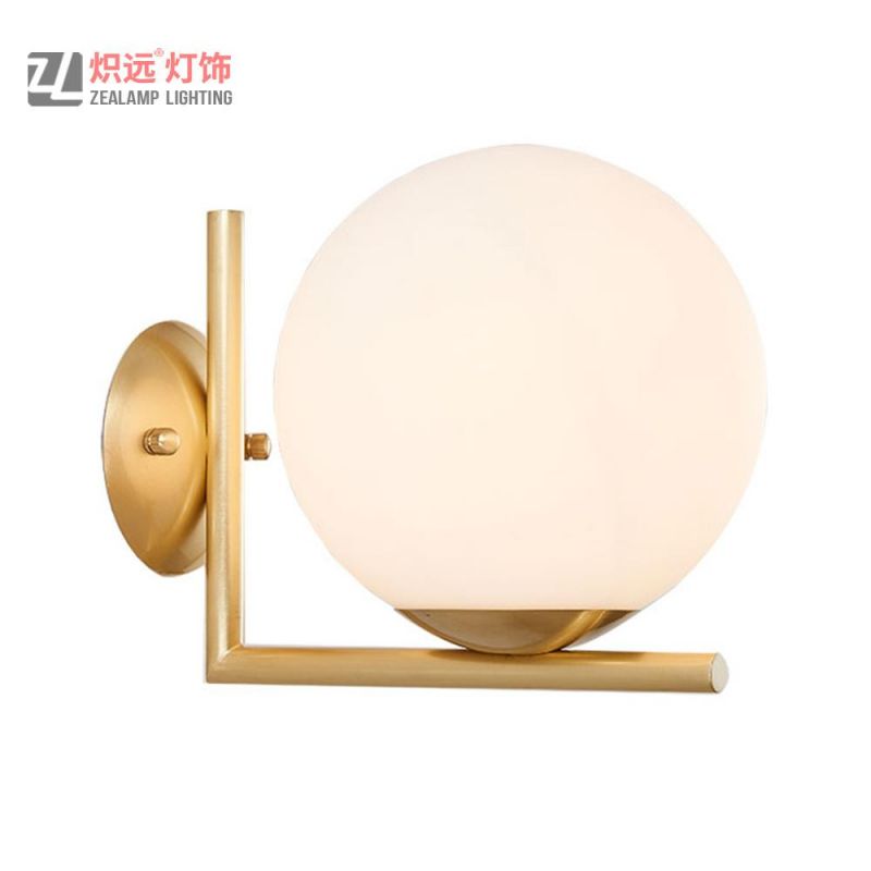 Glass Indoor Light Bedside Wall Lamp for Living Room (ZLB623W)