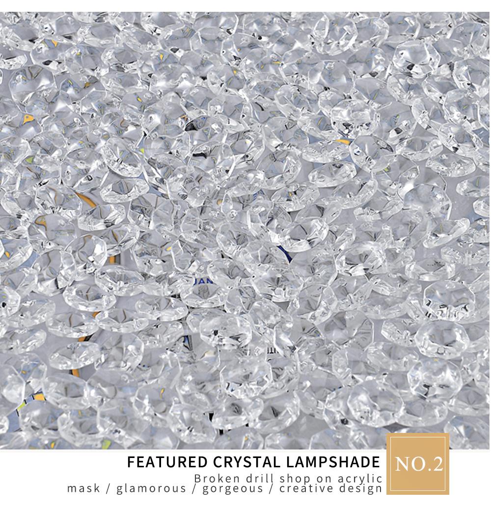 Modern Crystal Ceiling Lamp Round Modern Living Room Decoration Kitchen Chandelier (WH-CA-61)