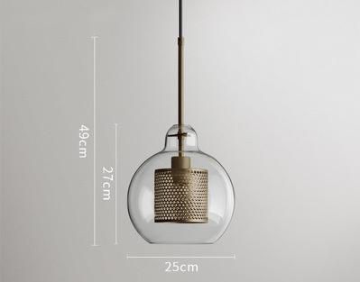 Industrial Pendant Lights Vintage Iron Hanglamp for Dining Room E27 Loft Glass Pendant Light (WH-AP-283)