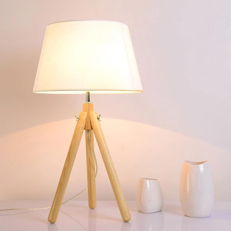 Wooden Design Vintage Style Table Lamp Desk Lamp Bedside Lamp