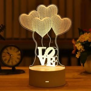 3D Lamp 7 Color LED Desk Light Touch Multicolored USB Power Home Decoration Lights