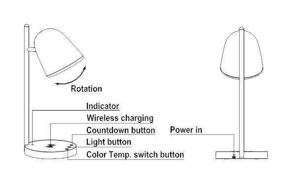 Best-Selling LED Lamps with Wireless Charger for Mobile Phones
