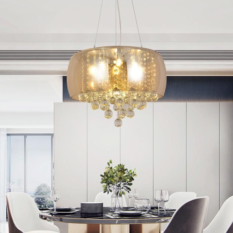 Modern Hotel Restaurant Decorative Pendant Lamp Mounted Large Fancy Luxury Crystal Nordic Chandelier