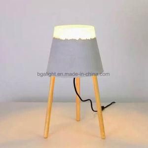 Tripod Concrete Modern Table Lamp for Bedside, Living Room