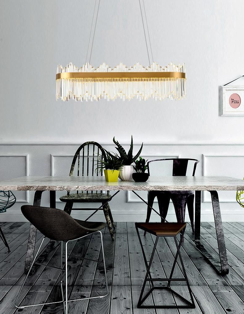 Zhongshan Lighting Factory Luxury K9 Crystal Chandelier Pendant Light for Decoration in Brass