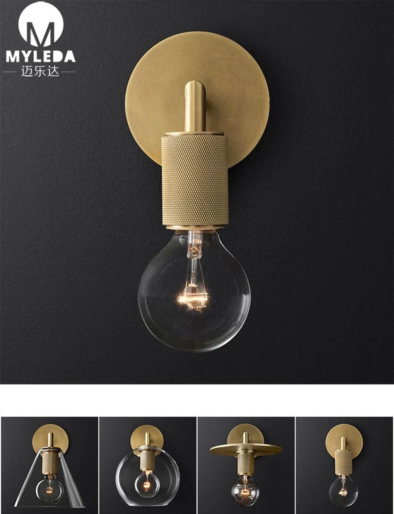 220V Modern Glass Shade LED Wall Mounted Light