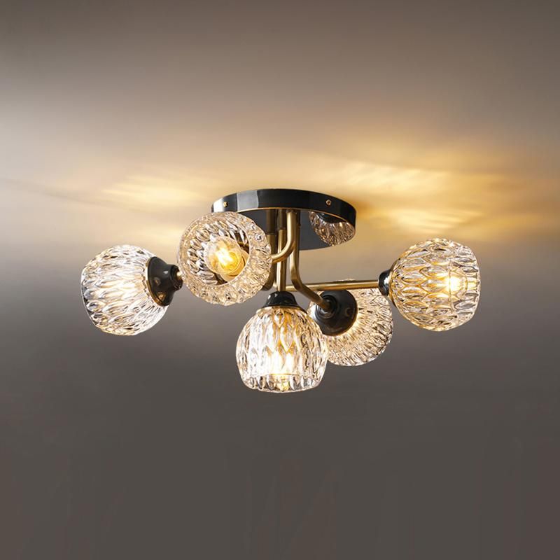 Ceiling Light Postmodern Copper Light Luxury Creative Living Room Light Simple Bedroom Lamp