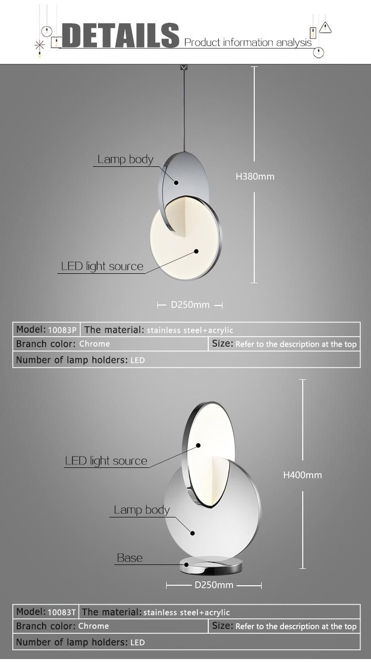 Interior Lighting Dining Room Mirror Ball Glass Acrylic Pendant Lamp