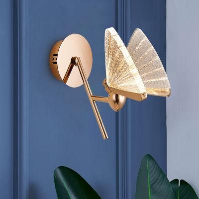 Postmodern Minimalist Living Room Bedroom Bedside Butterfly LED Wall Lamp (WH-OR-55)