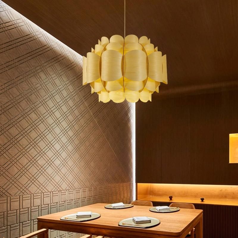 Wooden Fruit Chandelier Restaurant Hotel Lobby Dining Room Pendant Lamp