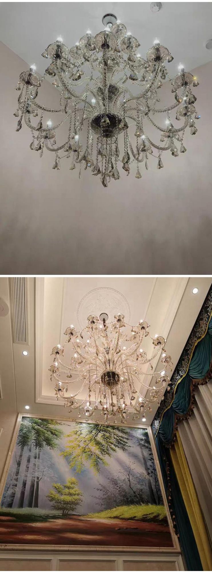Easy Installation Villa Department Department Store Modern Luxury Crystal LED Chandelier