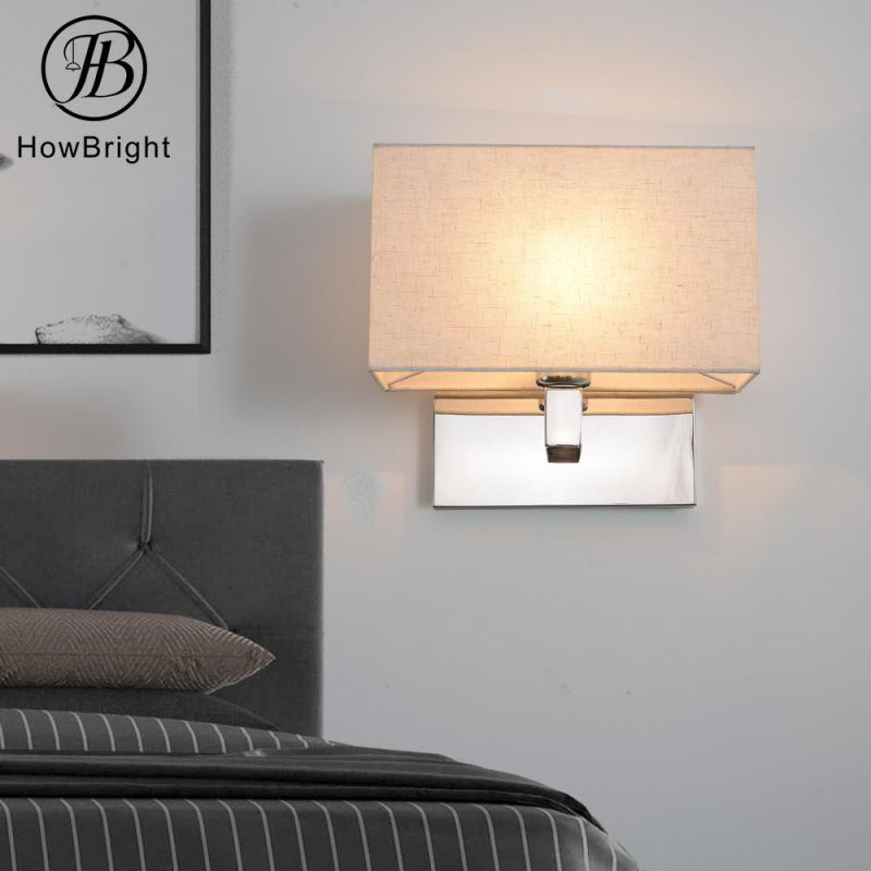 How Bright Hotel Living Room Bedroom Indoor LED Chrome Wall Lamp E27 Wall Light