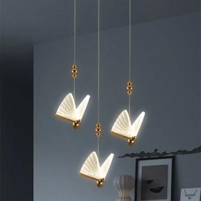 Butterfly Design Crystal Chandelier Hotel Lobby Exhibition Hall Pendant Lamp