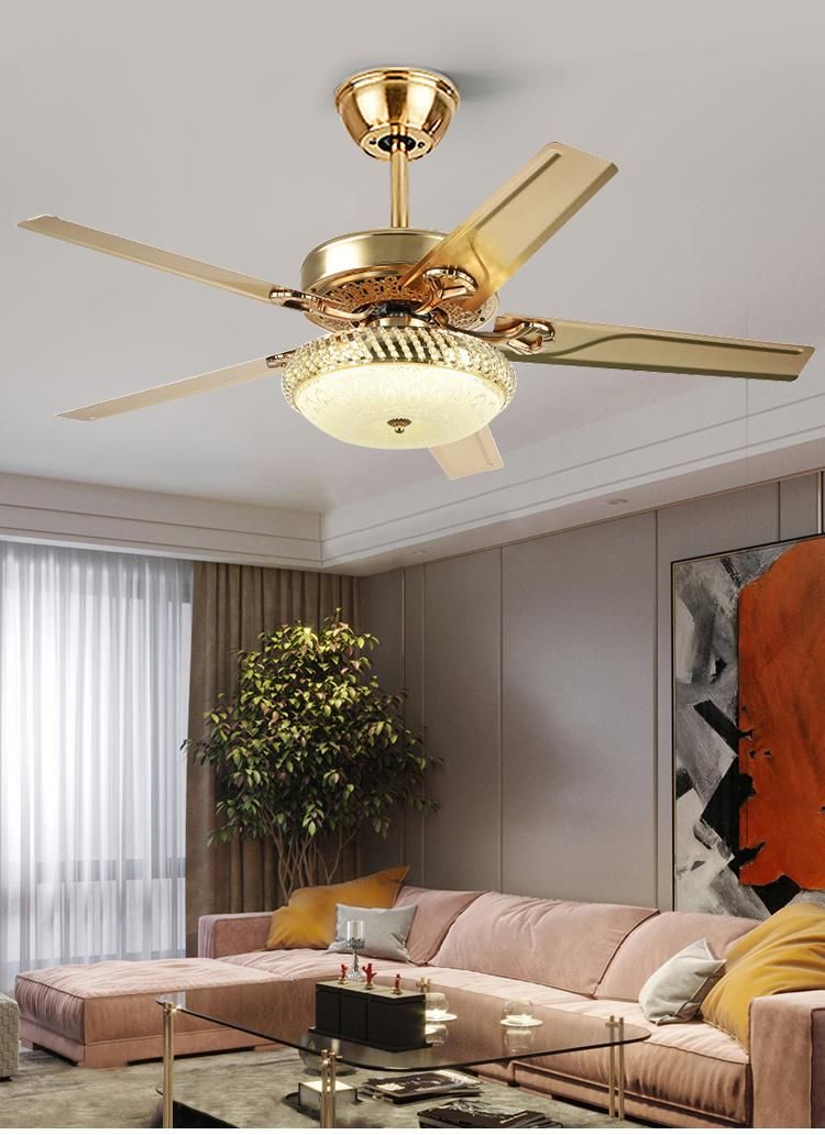 52inch 5 Blade LED Ceiling Fan with Light with Remote Control for Home AC Motor