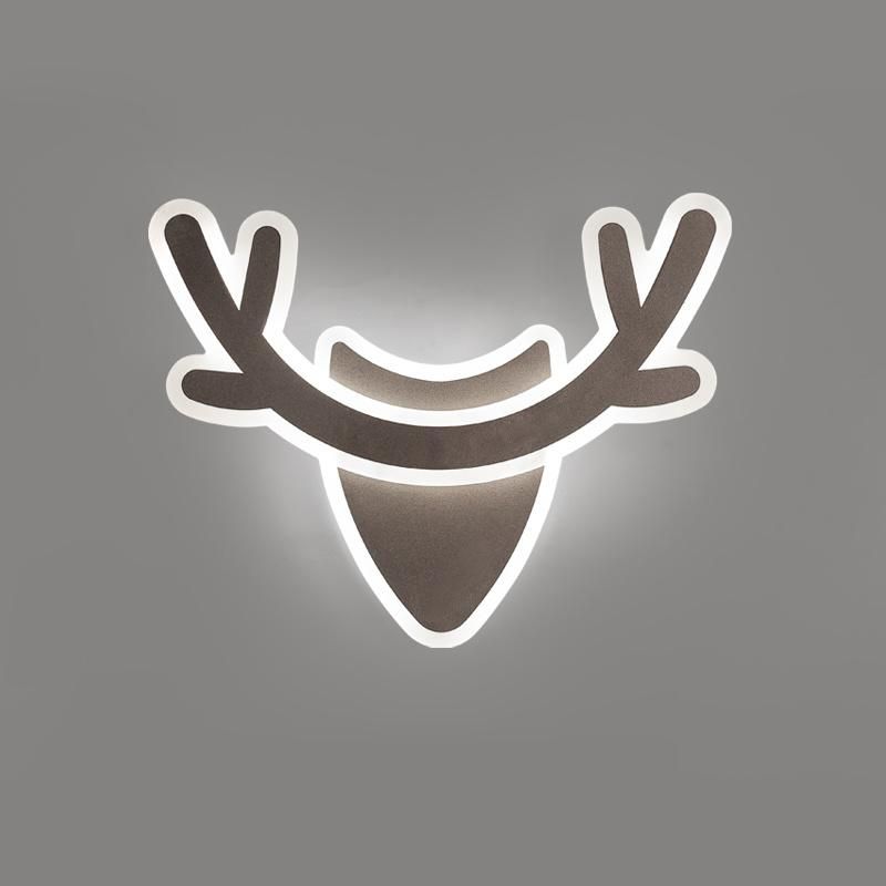 Simple Antlers Animal Design Acrylic Wall Lamp for Bedside Corridor Stair