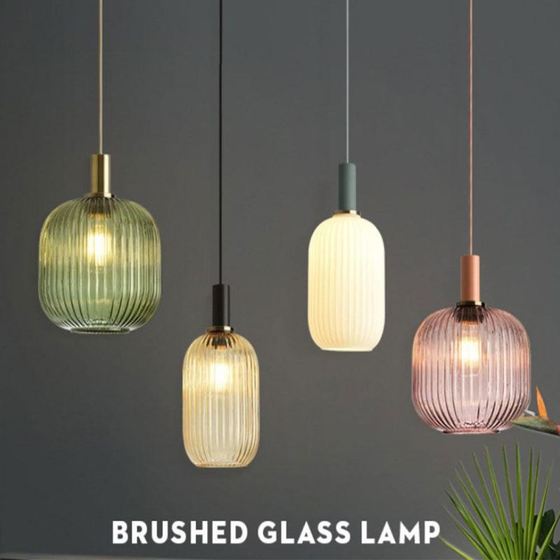 Nordic Glass Pendant Lights Creative Lamp E27 Bottle Pendant Light (WH-AP-301)