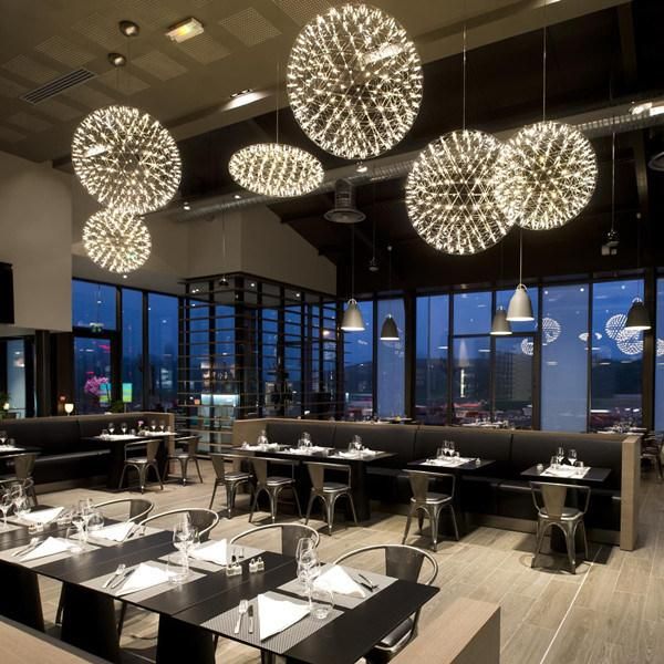 Ball Chandelier Stainless Material LED Light Source Modern Chandelier